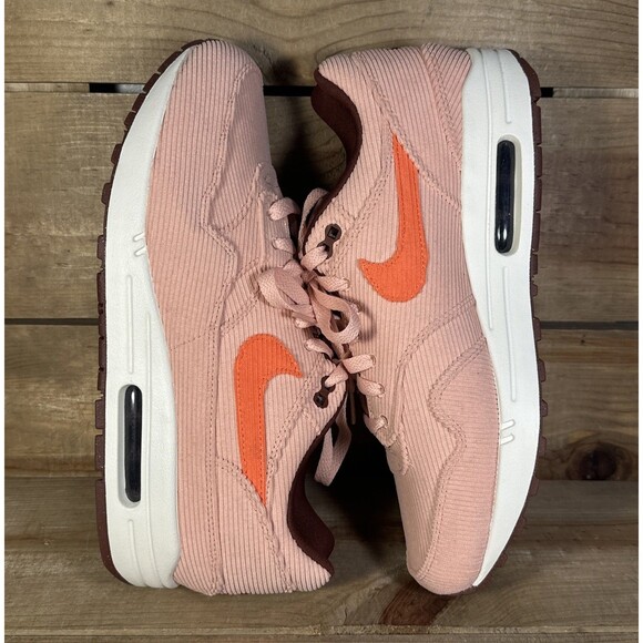 NEW Mens Size 10 - Nike Air Max 1 PRM “Coral Stardust Corduroy” Shoes FB8915-600